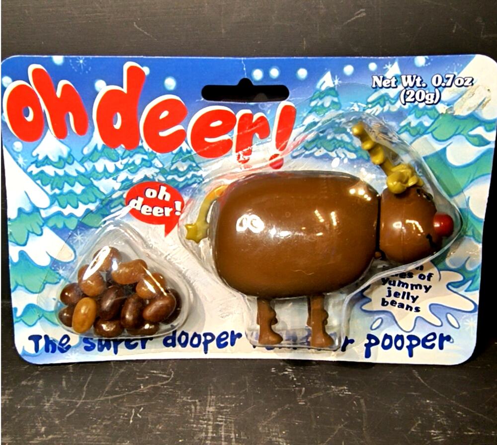 2018.  Oh Deer The Super Duper Reindeer Pooper Jelly Bean Dispensary New in Pkg